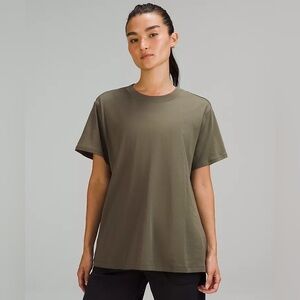 Lululemon All Yours Short Sleeve T-Shirt Oversized Long 
8 Carob Brown Green